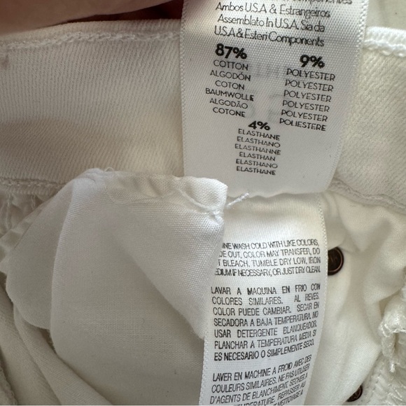 Mother White High Waisted Rascal Ankle Distressed Little Miss Innocent Jeans 25 - Picture 11 of 11